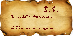 Marusák Vendelina névjegykártya